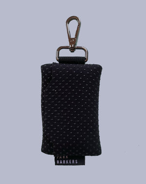 The Yoyogi waste bag holder - Black Raised Polka Dots