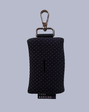 The Yoyogi waste bag holder - Black Raised Polka Dots